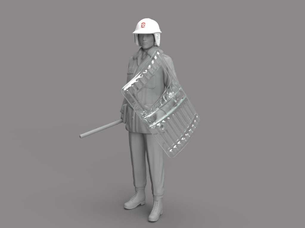 3D tisk figurky - národní garda, podle reálně předlohy