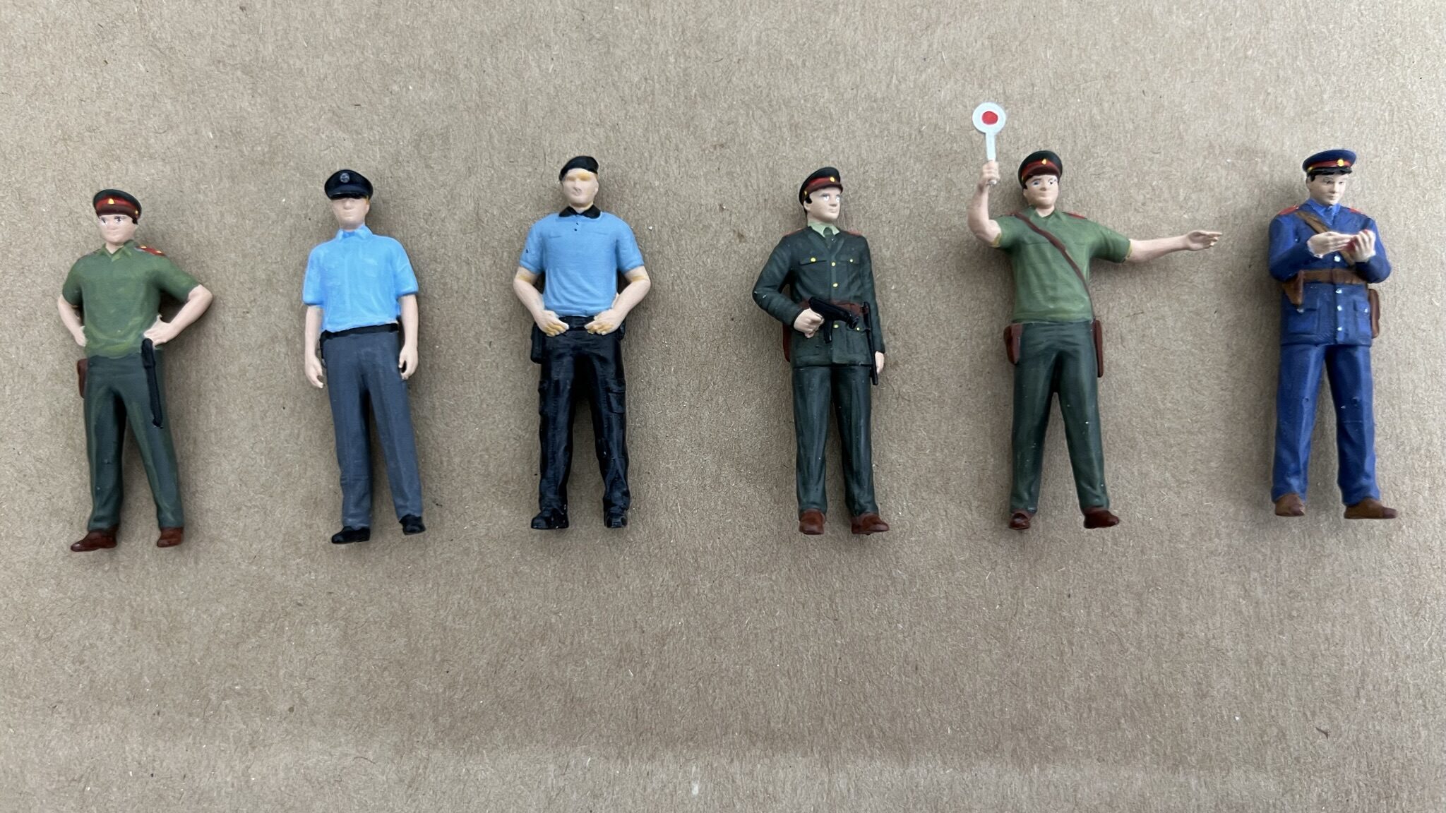 6-ti členná skupina do diorama, ručně malované, 3D tisk figurek