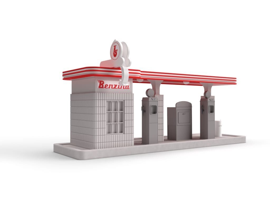 Benzina na Opletalově ulici - 3D model